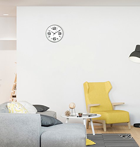 SonYo 10" Big 3D Number Blackedge Quartz Wall Clock Installed