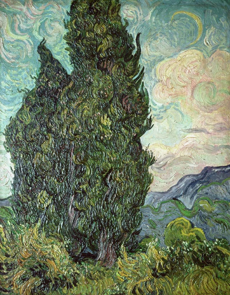 van Gogh "Cypresses" (1889) Wall Decal