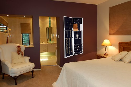 Plaza Astoria Wall/Door-Mount Jewelry Mirror Armoire 18"x53" Installed2