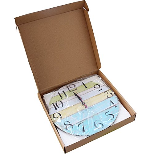 Grazing 12" Vintage Tuscan Style Wooden Wall Clock Packaged