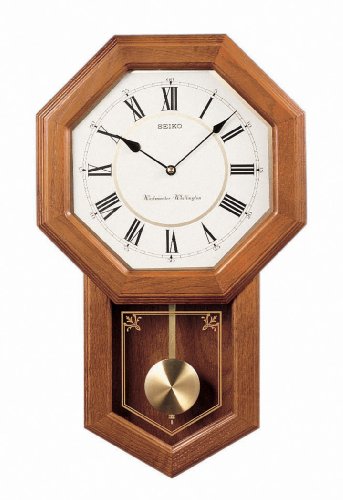 Seiko Pendulum Schoolhouse Wall Clock 23"x14"