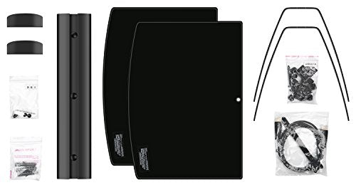 PERLESMITH Double Floating Wall Mount Shelf w/Tempered Glass Shelves Parts