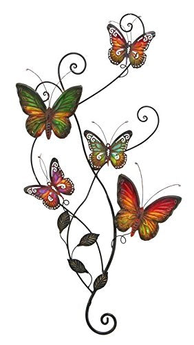 Metal Wall Decor Butterfly Sculpture 15"x29"