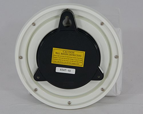 6.75" Water Resistant Wall Clock with Quiet Sweep Movement Back