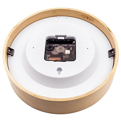 Hippih 12" Silent Wood Wall Clock Back