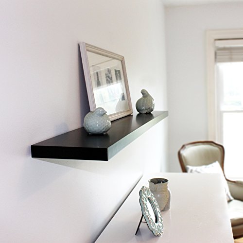 InPlace Floating Wall Shelf Black Installed