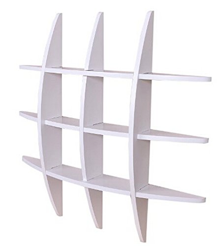 Shelving Solution Cross Display Wall Shelf 9.5"x29.5" White