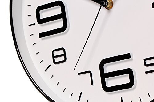 SonYo 10" Big 3D Number Blackedge Quartz Wall Clock Magnify