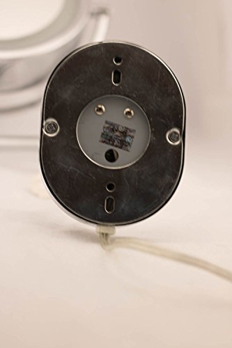 Jerdon 8" Lighted Wall Mount Makeup Mirror with 5x Magnification Base