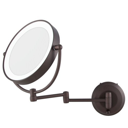 Zadro 10X/1X Magnification Cordless LED Lighted 7.5" Dual Sided Wall Mirror Extended