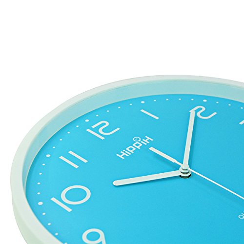 Hippih 10" Silent Quartz Digital Wall Clock Magnify