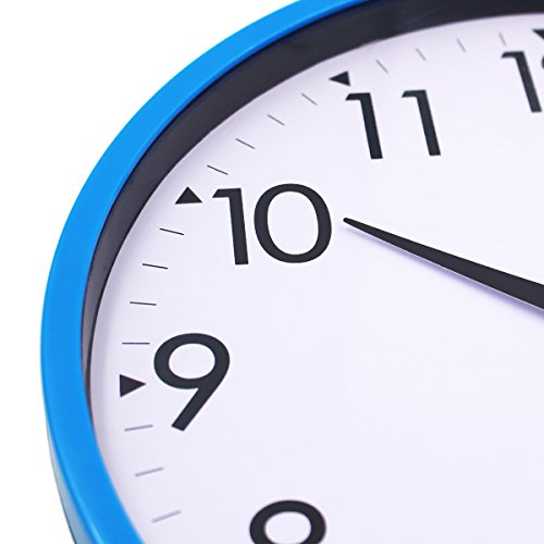 Hippih 10" Silent Quartz Decorative Wall Clock Magnify