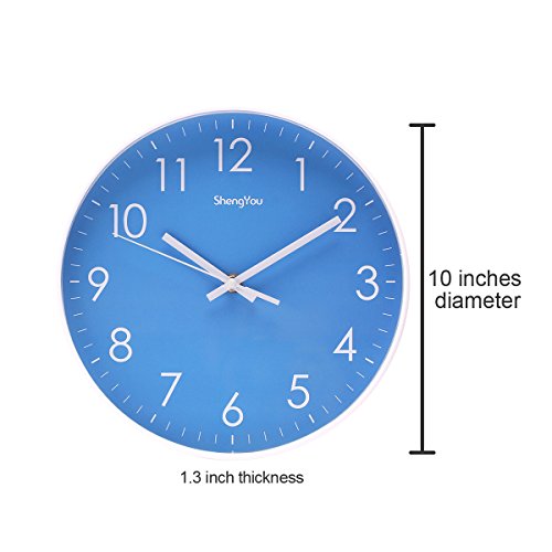 SonYo 10" Silent Quartz Modern Wall Clock Size