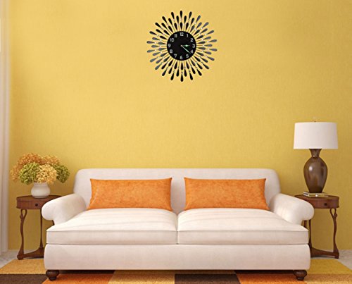 Lulu Decor 23" Black Drop Wall Clock Installed6