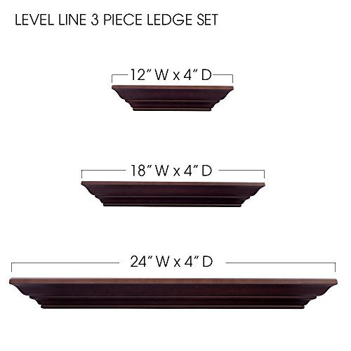 Burnes of Boston Level Line Ledge Set (Set of 3, 3 Color Variants)) Sizes