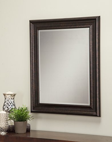 Sandberg Furniture Oil Rubbed Bronze Wall Mirror 36 X 30" Installed