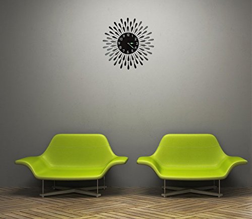 Lulu Decor 23" Black Drop Wall Clock Installed3