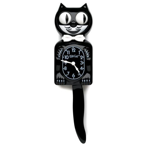 Kit-Cat Classic Black Wall Clock Right