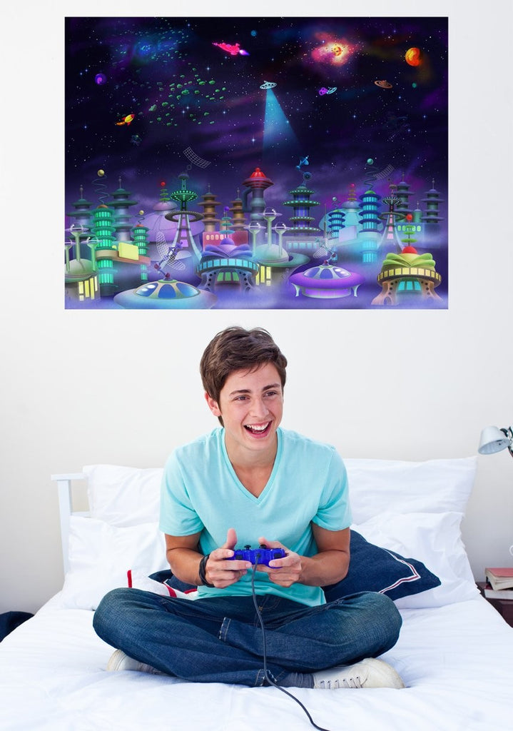 Murals2Go Space City Wall Decal