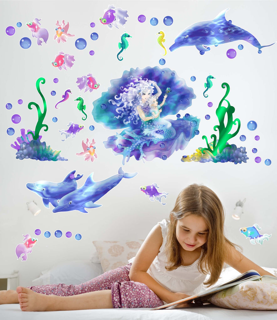 Murals2Go Mermaid Dolphins Mutli-Pak Wall Decals