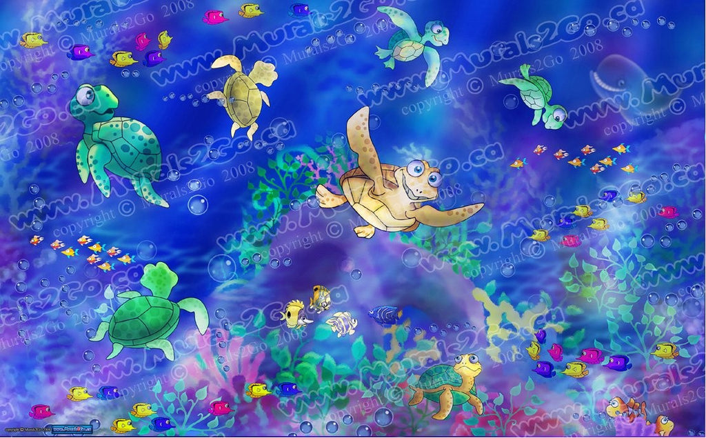 Murals2Go Turtles Glossy Poster