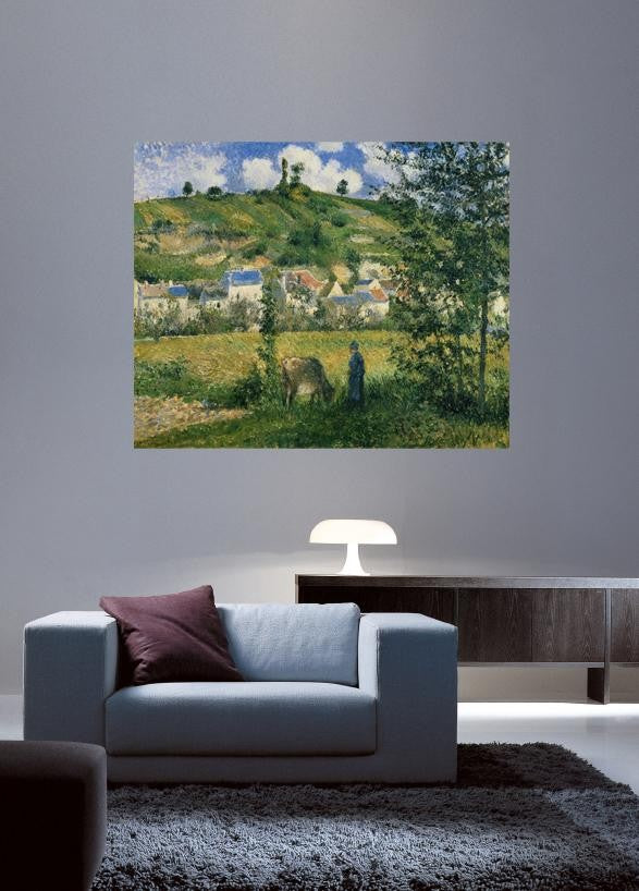 Pissarro "Landscape at Chaponval" (1880) Wall Decal