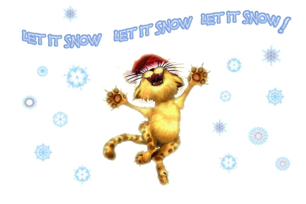 Murals2Go "Let It Snow Kitty!" Wall Decals