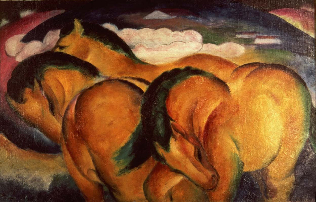 Marc "Little Yellow Horses" (1912) Glossy Poster