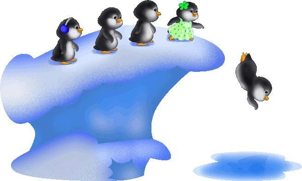 Murals2Go Penguin Fun Wall Decal