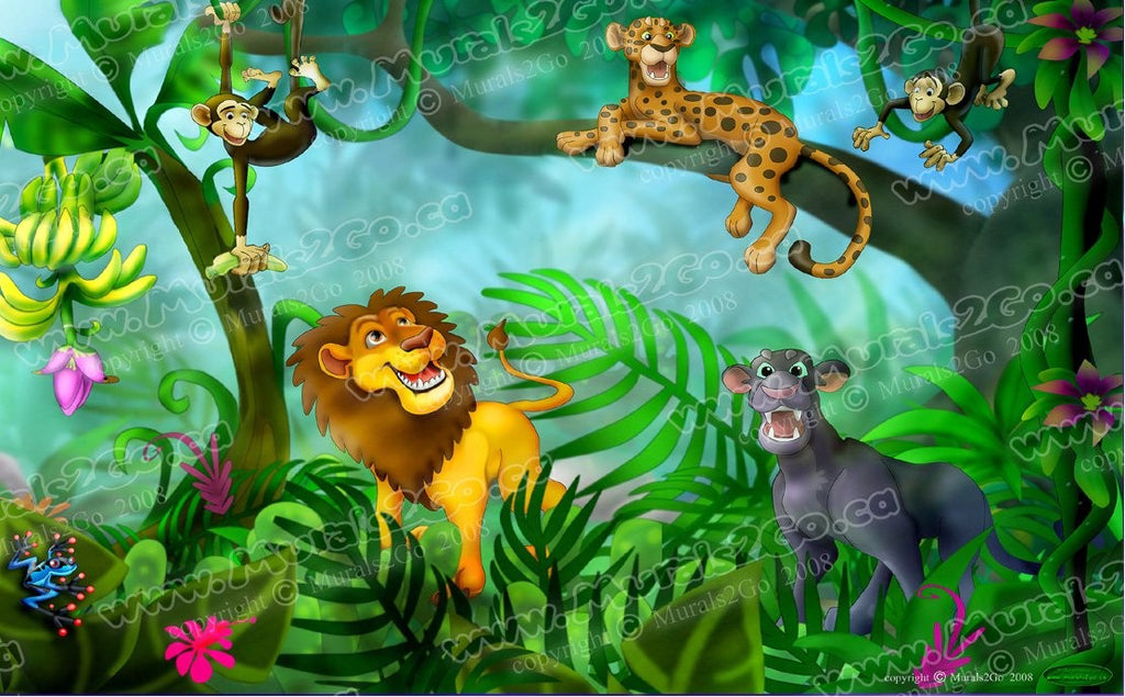 Murals2Go Jungle Cats Glossy Poster