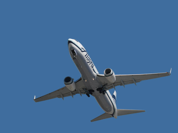 Chibi Alaska Air 737 Flyover Glossy Poster