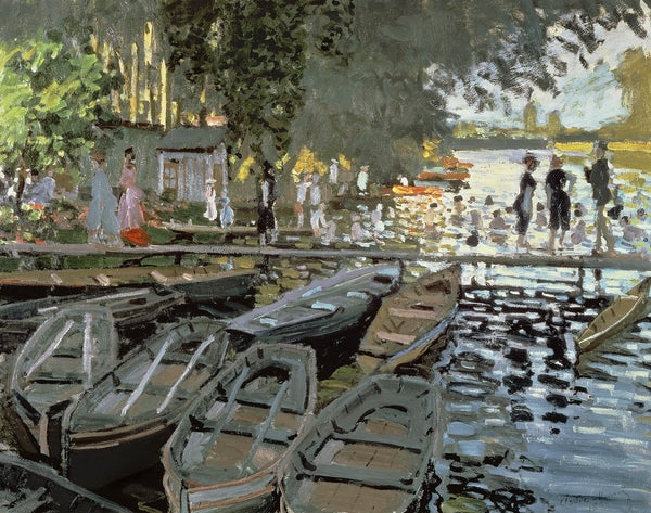 Monet "Bathers at La Grenouillere" (1869) Glossy Poster