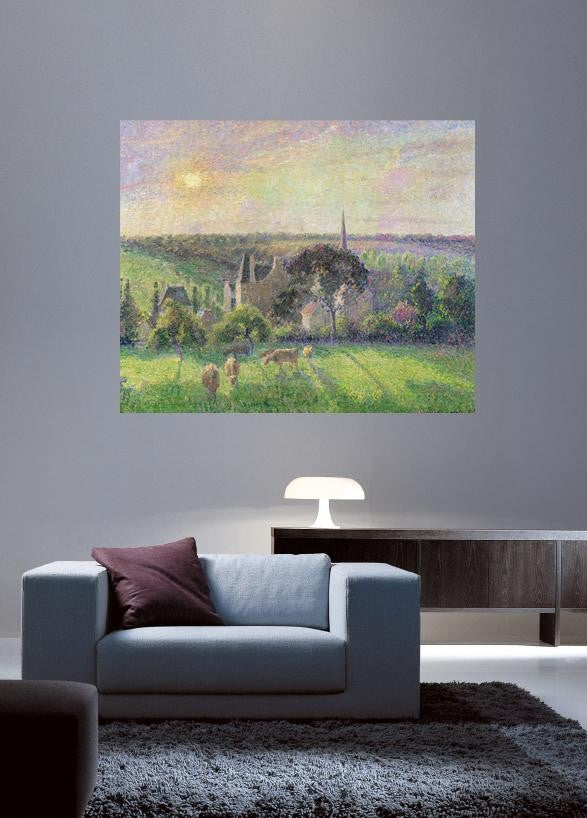Pissarro "The Church and Farm of Eragny" (1895) Wall Decal