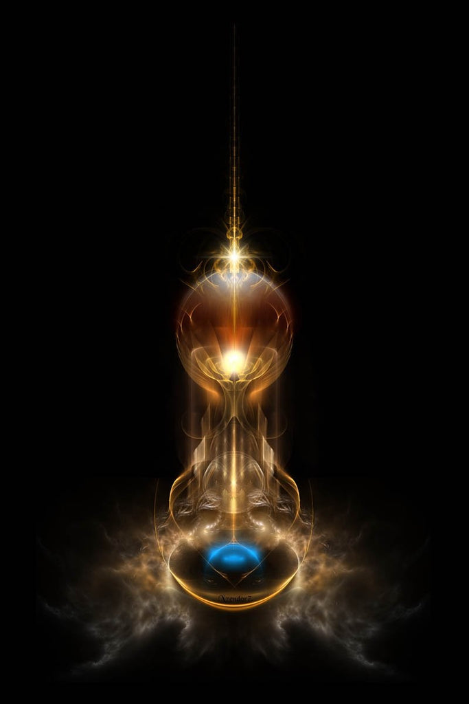 Xzendor7 "Orb of Light on Black" Glossy Poster