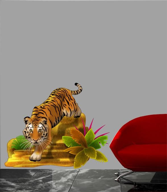 Murals2Go Stalking Tiger III Wall Decal Cutout