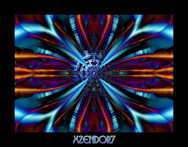 Xzendor7 "Satin Wings of Hyperian Blue" Wall Decal