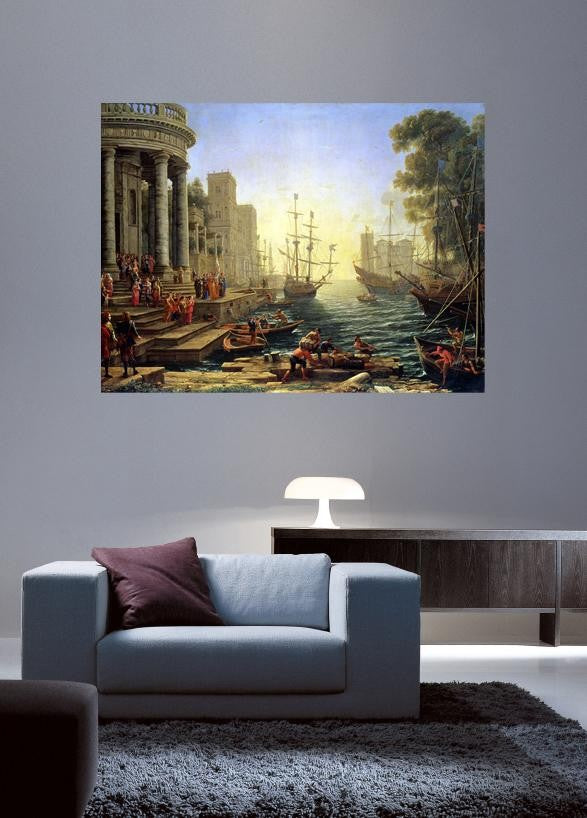 Lorrain "Seaport with the Embarkation of St. Ursula" (1641) Wall Decal