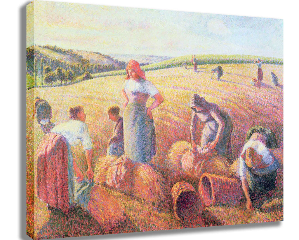 Pissarro "The Gleaners" (1889) Canvas Printed