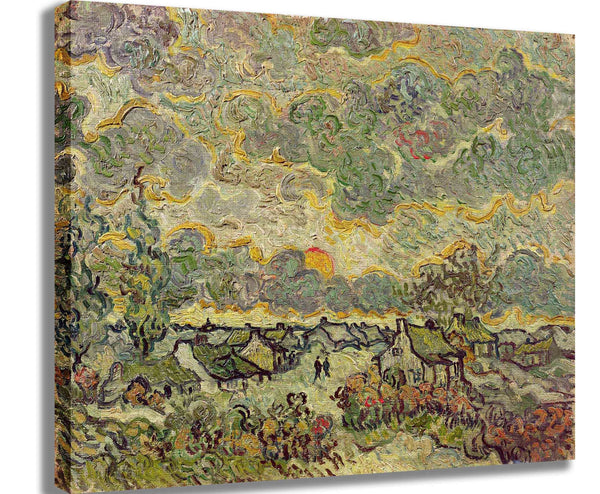 van Gogh "Autumn Landscape" (1890) Canvas Printed