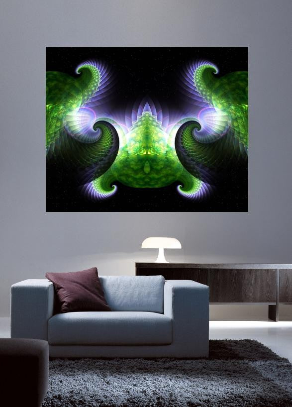 Xzendor7 "Spiral Space Shells II" Glossy Poster