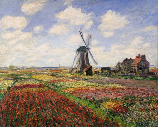 Monet "Tulip Fields with the Rijnsburg Windmill" (1886) Wall Decal