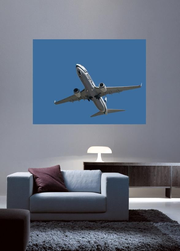 Chibi Alaska Air 737 Flyover Wall Decal