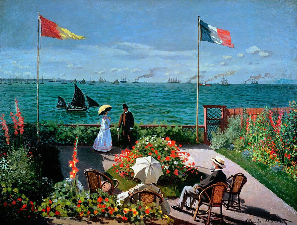 Monet "The Terrace at Sainte-Adresse" (1867) Glossy Poster