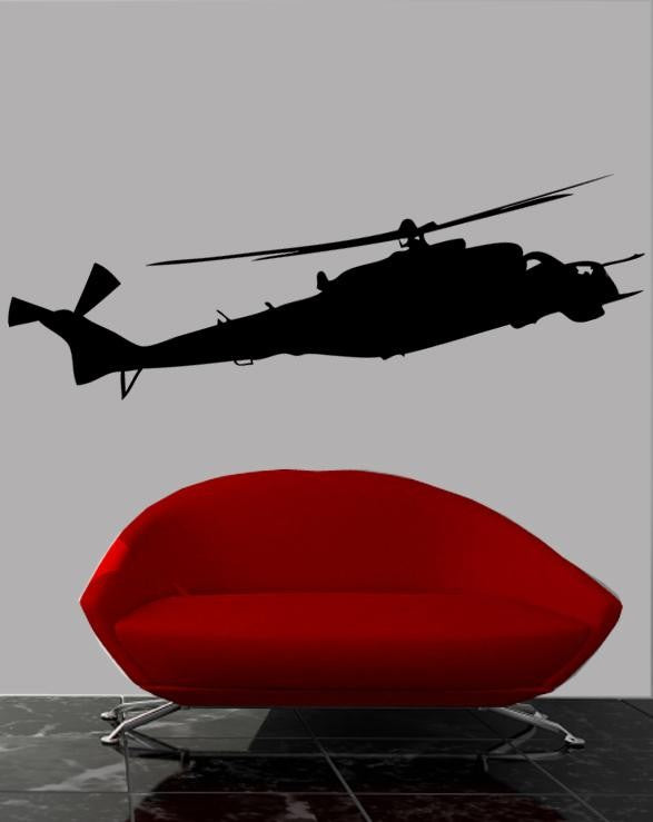 Haynes Silhouette Helicopter VII Wall Decal Cutout