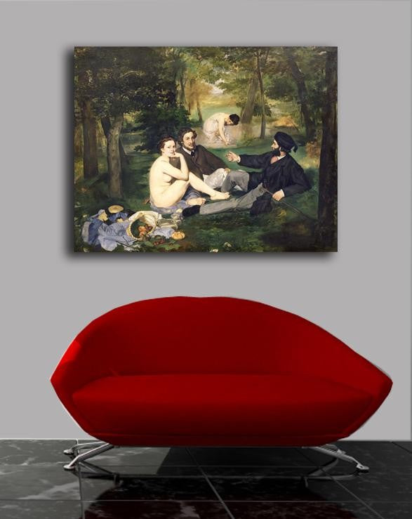 Manet "Dejeuner sur l'Herbe" (1863) Canvas Installed