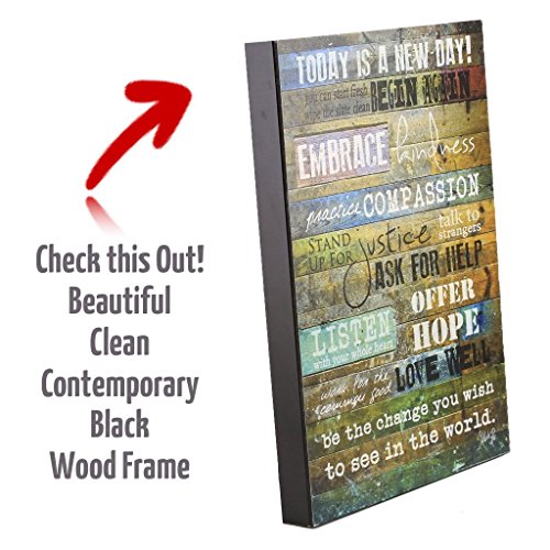 Marla Rae "Today is a New Day" Wood Wall Art Print 16 x 12 Angle2