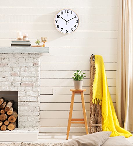 Utopia 12" Universal Non-Ticking Wall Clock Installed3