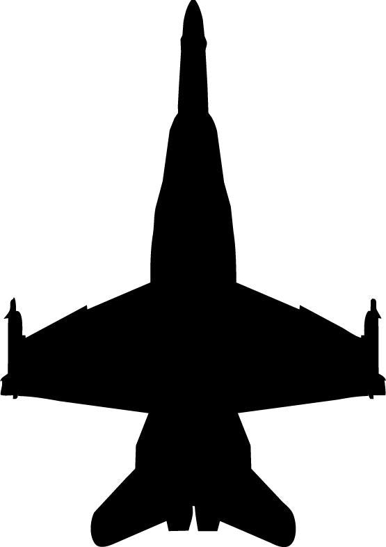 Haynes Silhouette Jet (F18 Hornet) V Wall Decal Cutout