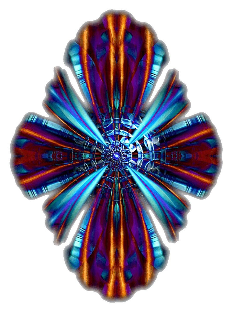 Xzendor7 "Satin Wings of Hyperian Blue Vertical" Wall Decal