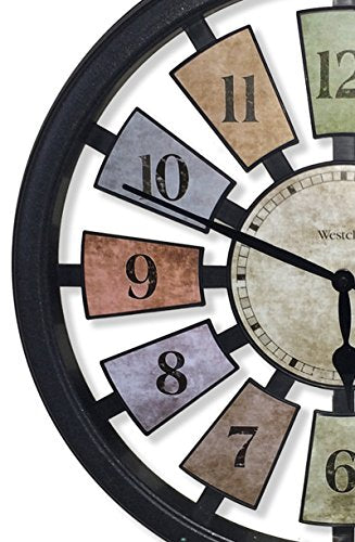 Westclox 18.5" Color Panel Quartz Wall Clock Magnify